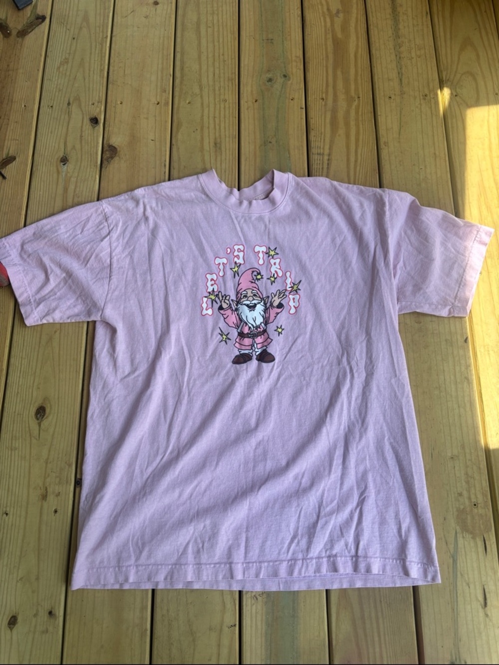 Space Camp Pink Gnome let’s trip Graphic Kids T-Shirt XL Sturniolo Triplets